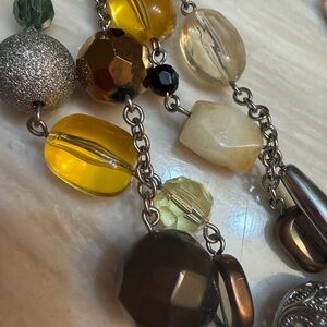 Premier Yellow and Silver Beaded Necklace